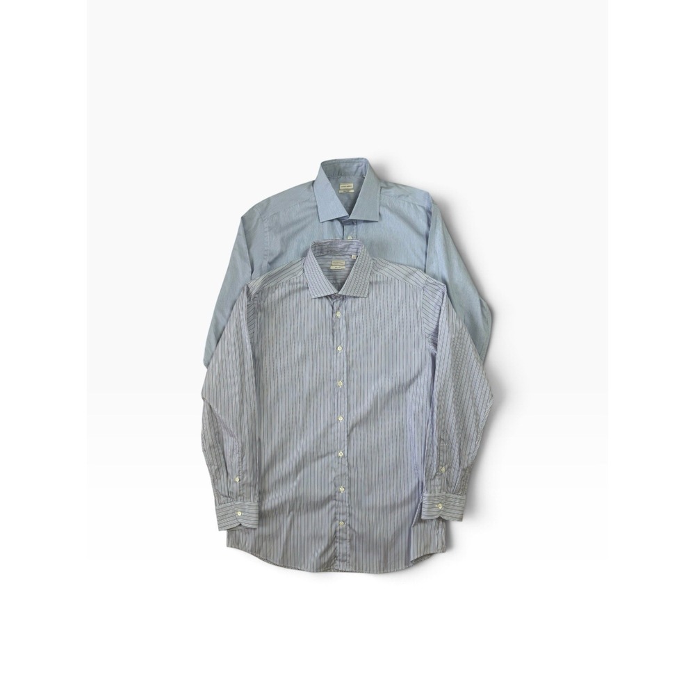 Luciano Barbera Shirt Bundle Spread Collar Large Made In Italy